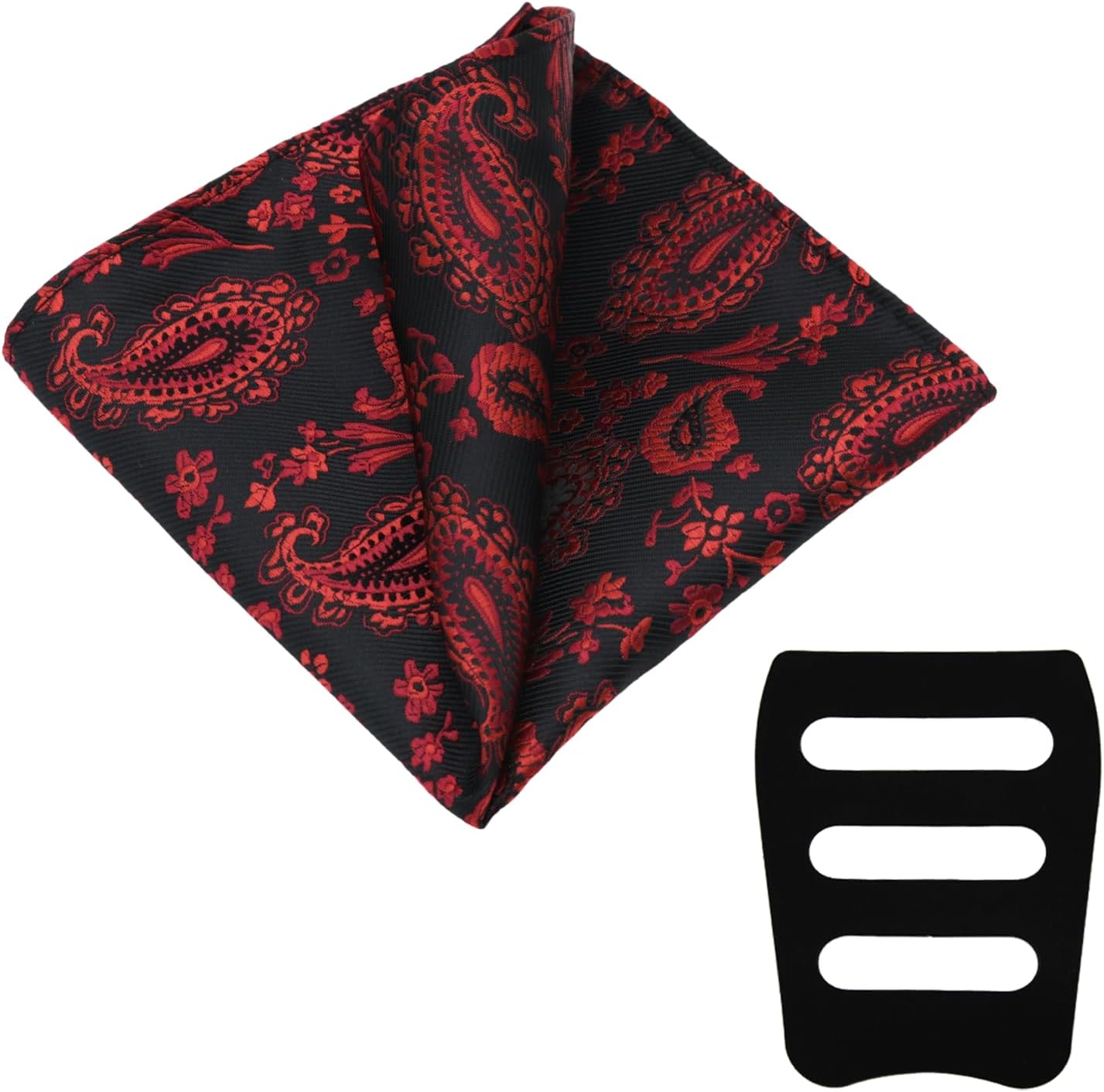 Suit Pocket Squares for Men 9.6" Floral Patterned Suit Jacket Handkerchief for Tuxedo Business Wedding Party