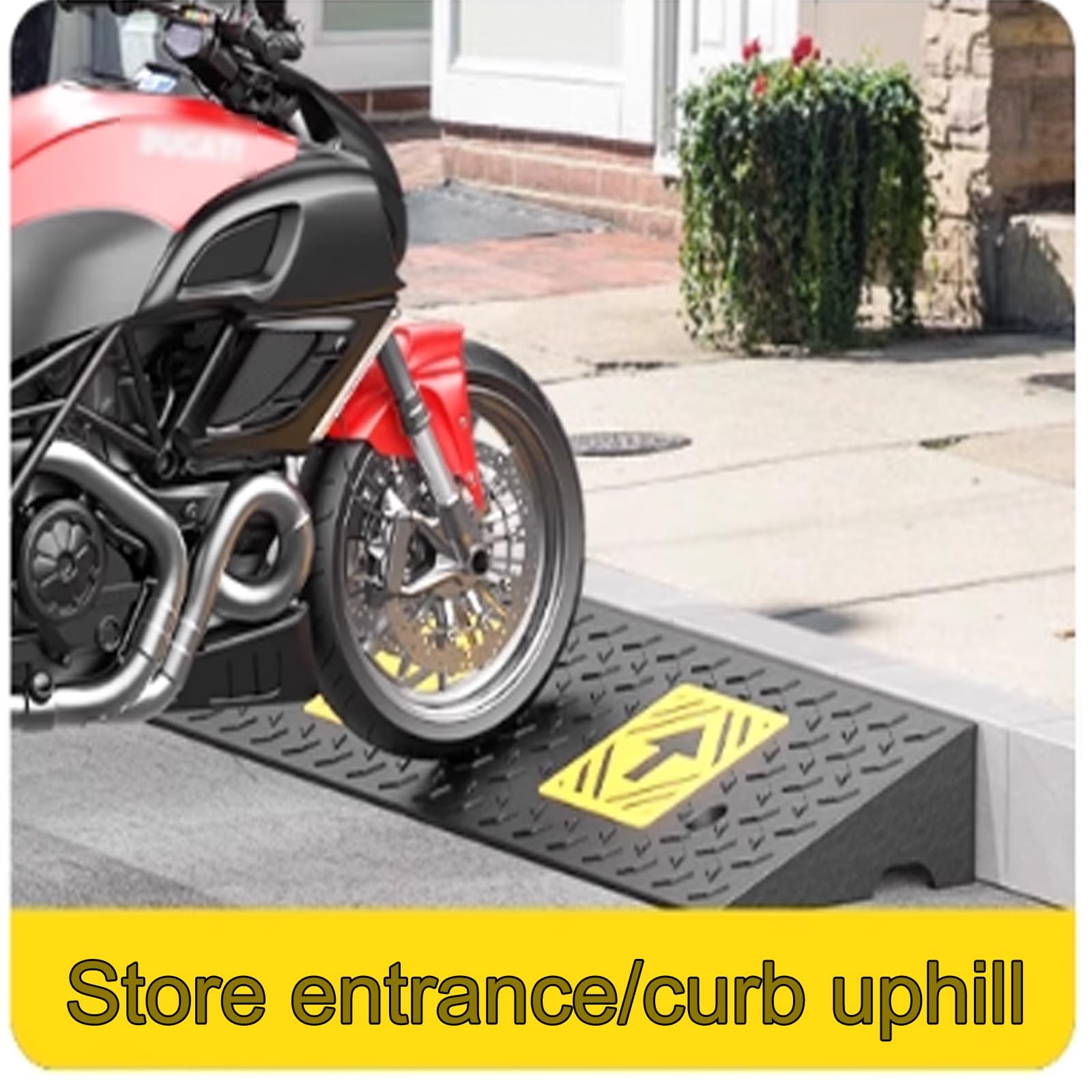 Rampas De Acceso Resistentes, Rampas De Pendiente, Rampas De Acceso Resistentes, For Motocicletas, Automóviles Y Sillas De Ruedas.(100 * 25 * 5cm/39.4 * 9.8 * 2in)