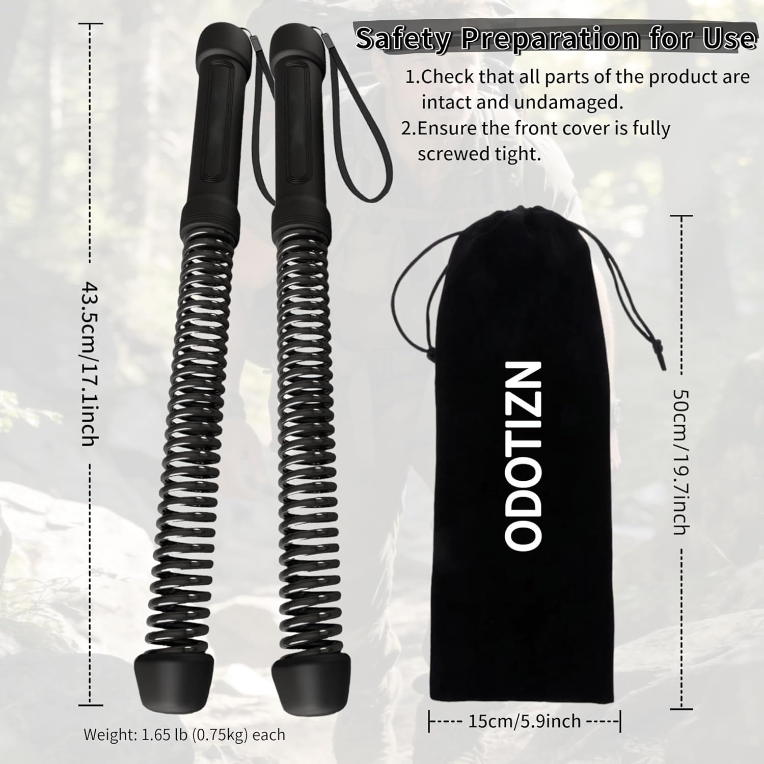 Ropeless Battle Ropes for Home Gym for Men & Women, Portable Cordless Weighted Workout Rope Set with Storage Bag & Workout Guide, Cordless Battle Ropes Alternative for HIIT Cardio(Black)