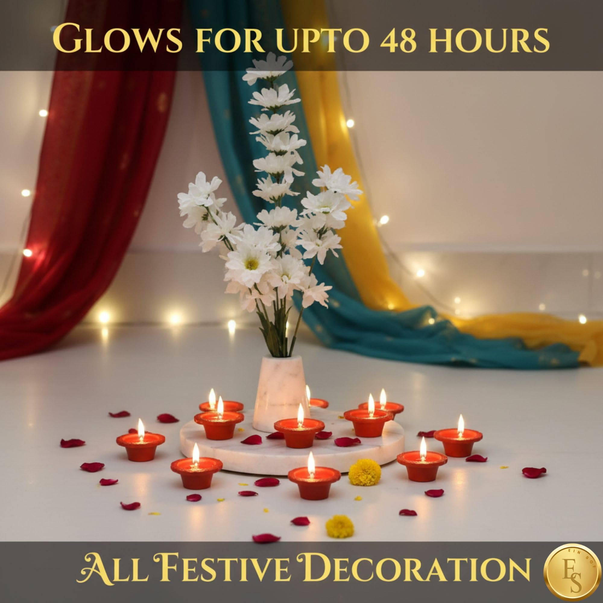 LED Water Sensor Diyas - Flameless Diwali Lights -2