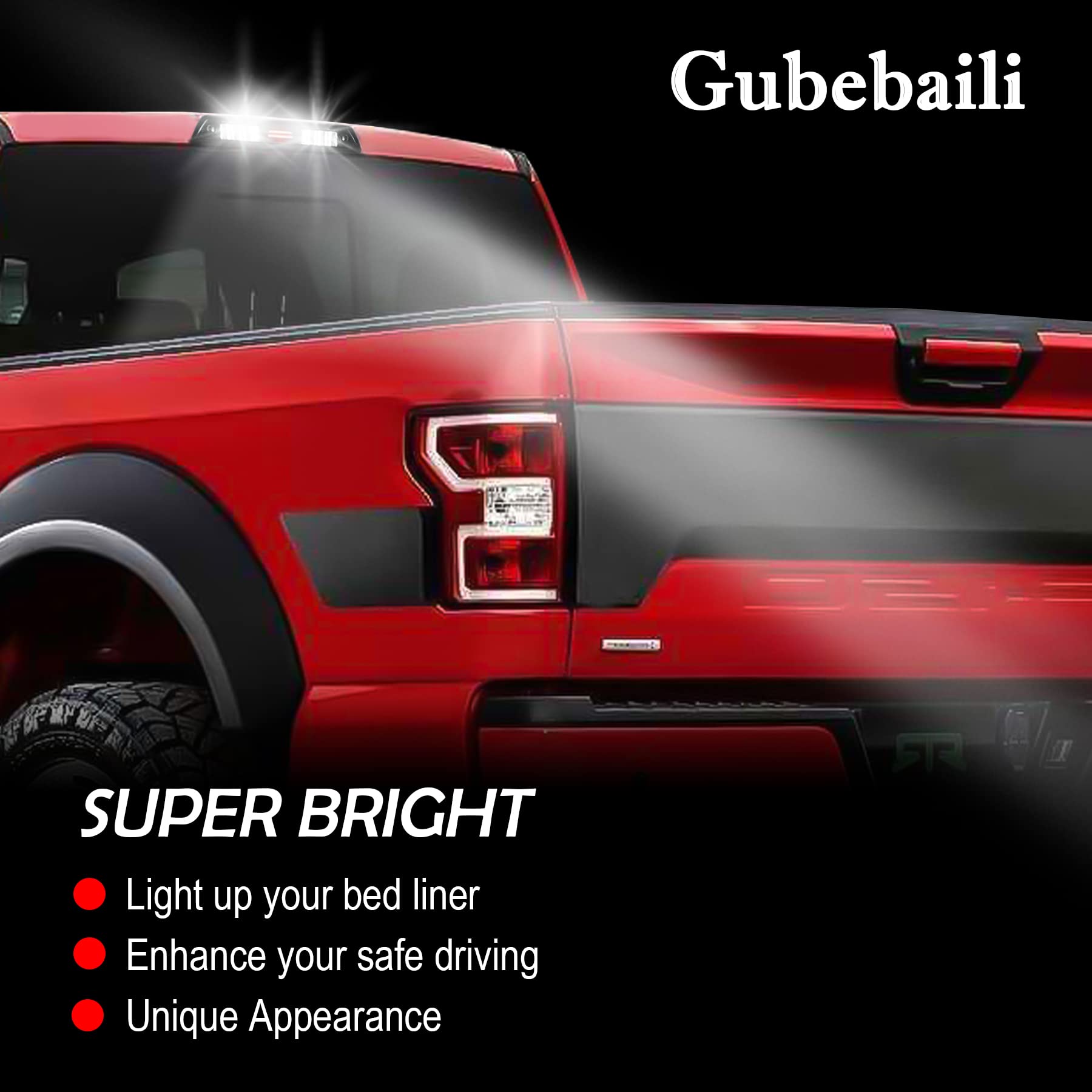 LED Tail Lights + 3rd Brake Light For Ford F150 2009-2014 Fleetside - Chrome Housing Smoked Lens