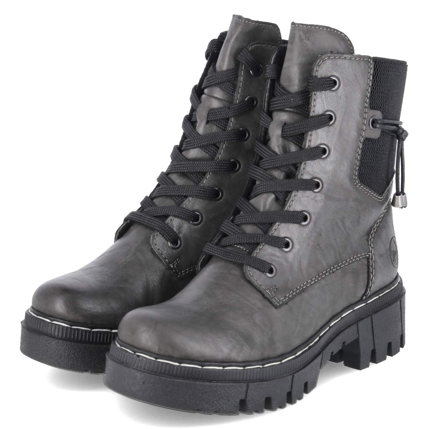 Rieker Women's 74031 Biker Boots, Grey, 40 EU, gray, 6.5 UK