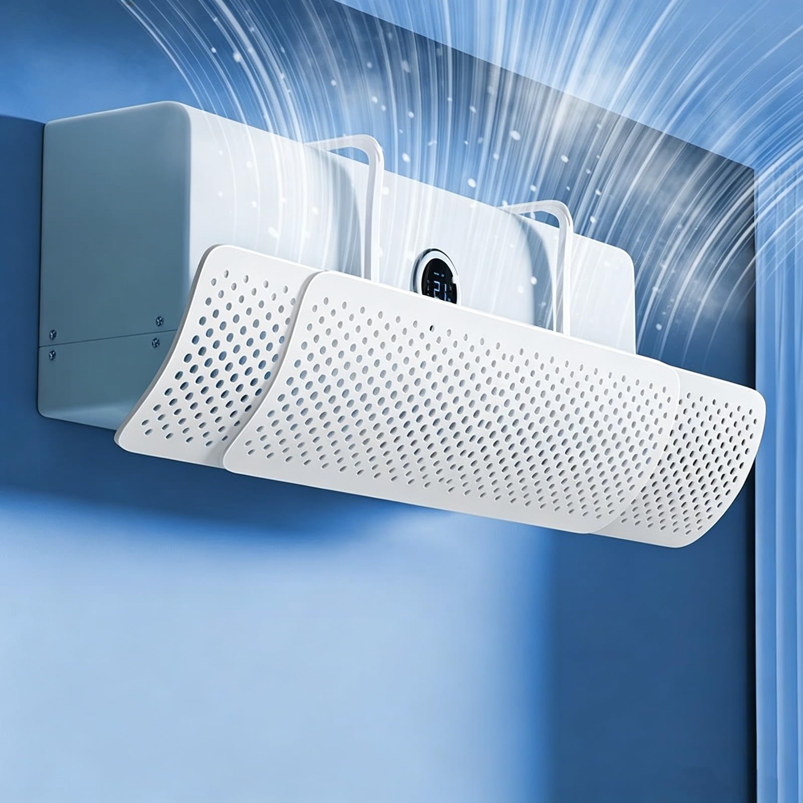 BHGFYXBS 22 35In Adjustable Air Conditer R 180° Angle Air Vent Baffle For Home & Office Anti Direct Blowing Ble Air Flow Control