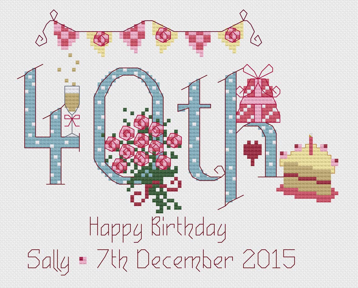 Nia Counted Cross Stitch - 90th Birthday