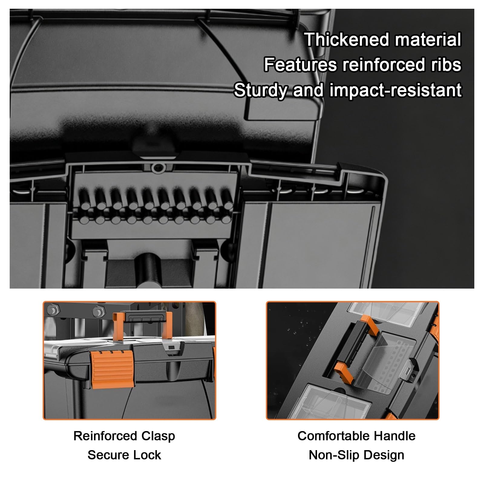 Trousse Outils 2 Couches, Bacs a Pieces Transp, Valise Rangement