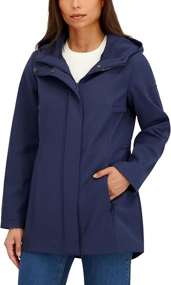 Halifax Traders Womens Softshell Front-Zip Jacket with Down Detail