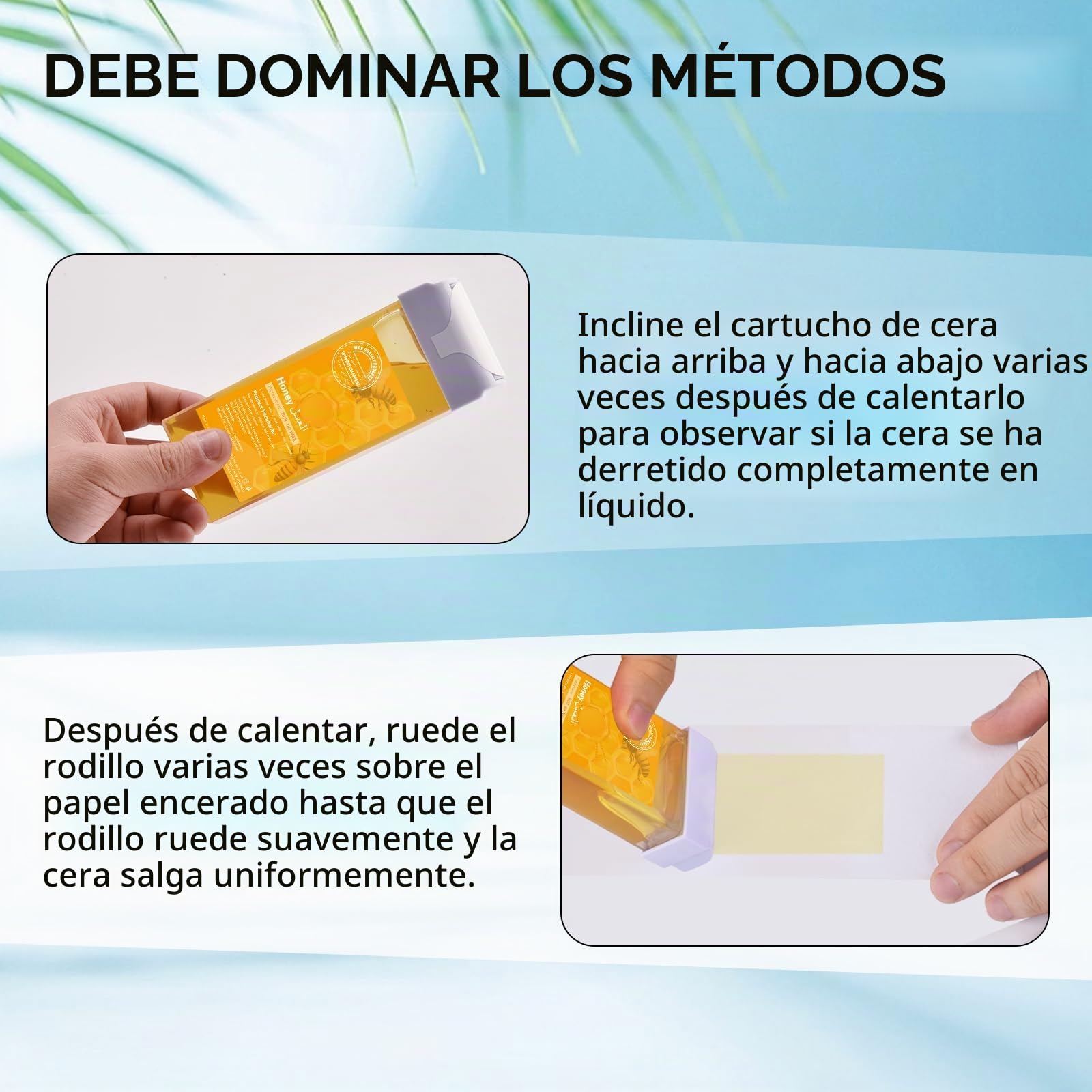 Kit de Depilación con Cera Roll On, Kit de Depilación con Cera para Mujeres, Kit de Depilación con Rodillo de Cera para Depilación con Rodillo Digital para Piel Sensible