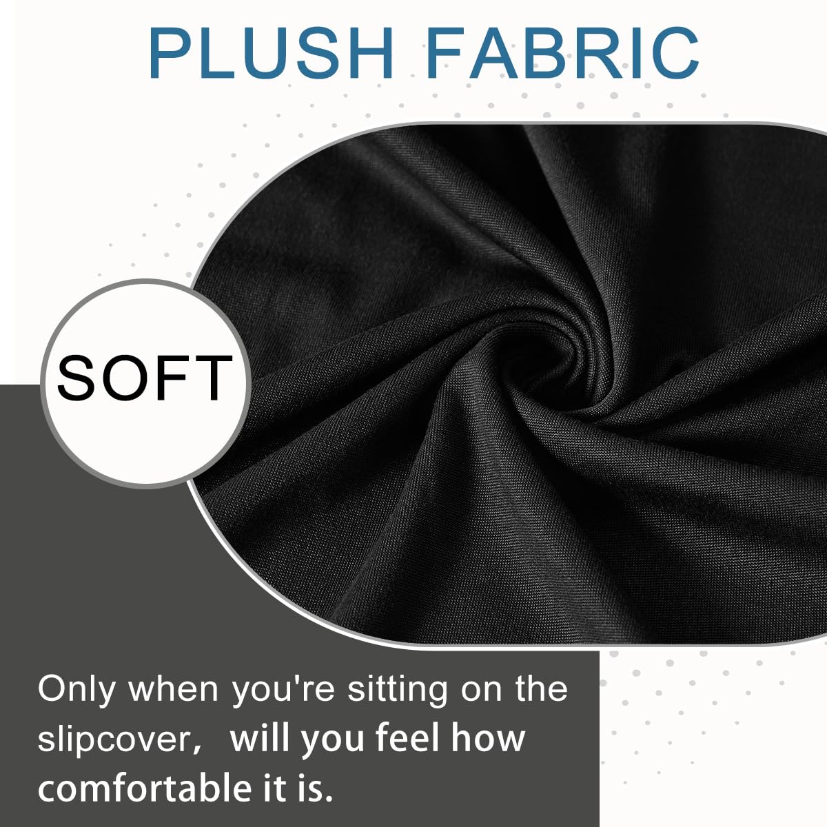 Hiseng Lot de 8 Housses de Coussin Extérieur Salon de Jardin avec 4 Housse de Dossier + 4 Housses de Coussin de Siège Canape, Tissu en élasthanne pour Meubles de Terrasse (Gris foncé)