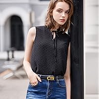 Vista 280 de Cinturón de cuero clásico con hebilla de metal para mujer con vestido de jeans Aah-negro-clásico