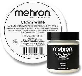 Mehron Pintura facial blanca de payaso de 2.2...