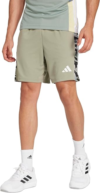 Adidas Mens Train Essentials Camouflage 3-Stripes Shorts