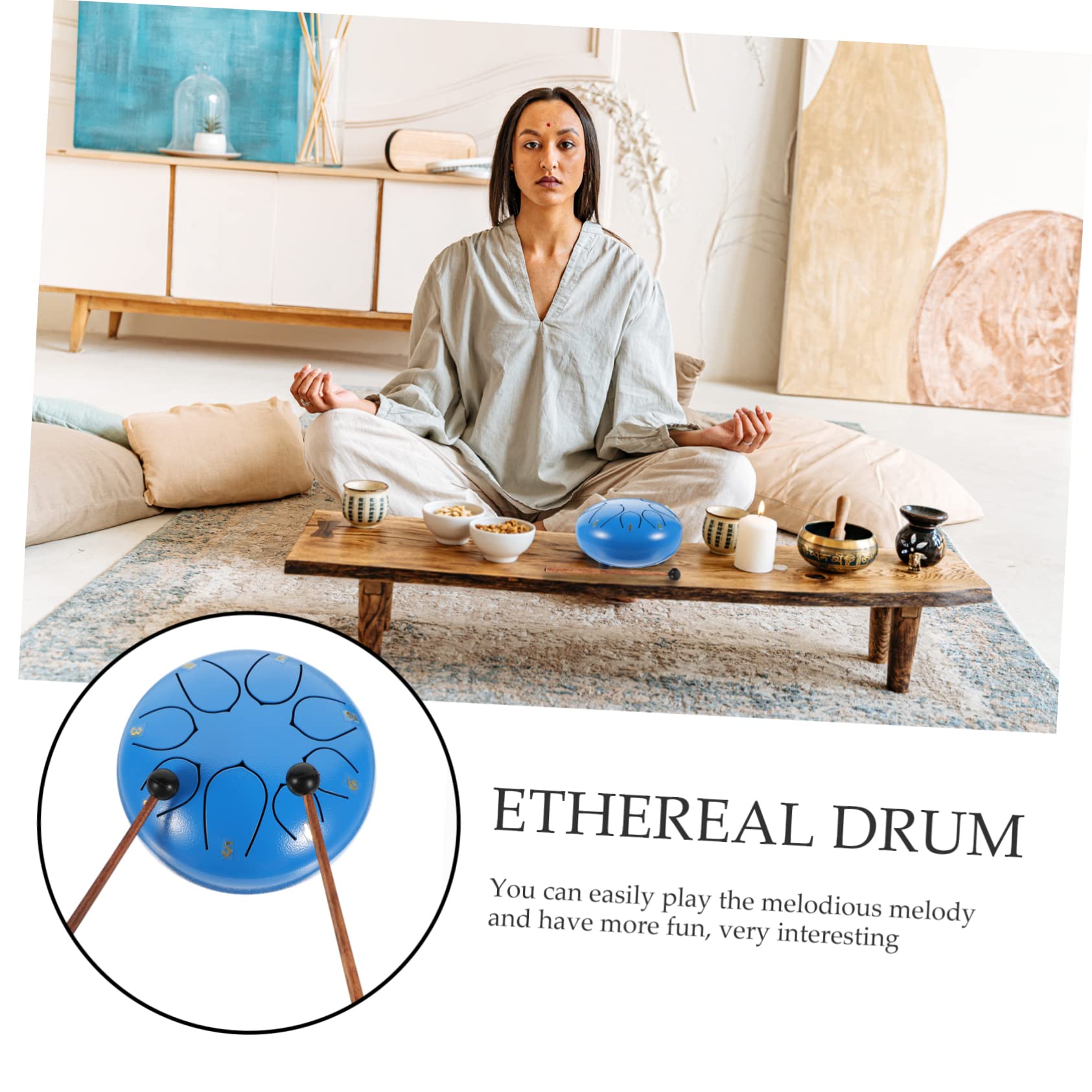 Lengüetas Portátil de Kit de Etéreo para Principiantes Instrumento de Percusión de Práctica para Amantes Música y Escenarios de Relajación