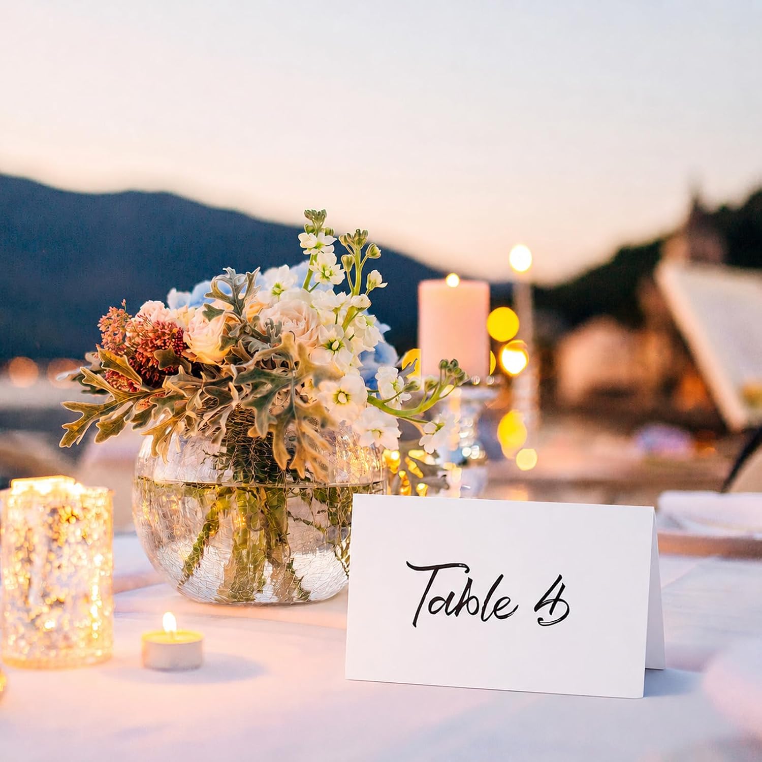 50Pcs Place Cards, Table Name Cards, Place Card for Table Setting Food Labels for Party Buffet, Wedding Places Card Tent Carded for Dinner Parties,Events, Bridal Shower
