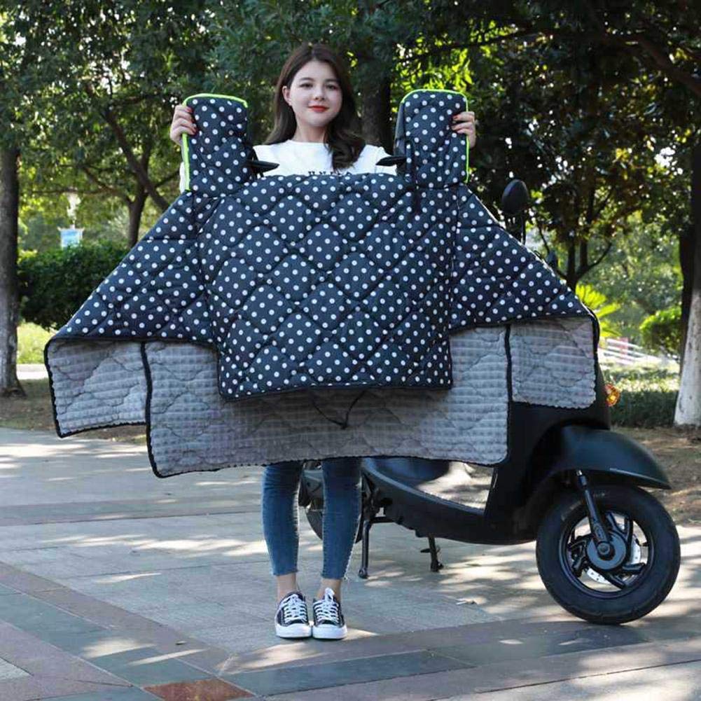 FAXIOAWA Housse de Pare-Soleil de Moto, Couette Coupe-Vent en Velours pour Pare-Brise de Moto, Housse de Tablier pour Scooter, Moto, Jambe, Genou, Protection Chaude pour l'hiver (B)