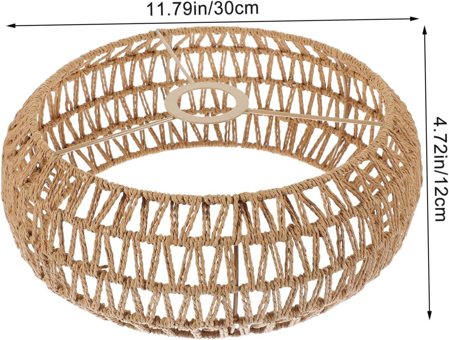 MAGICLULU Large Wicker Lamp Shade Vintage Ceiling Light Shade Rope Lampshade Cover