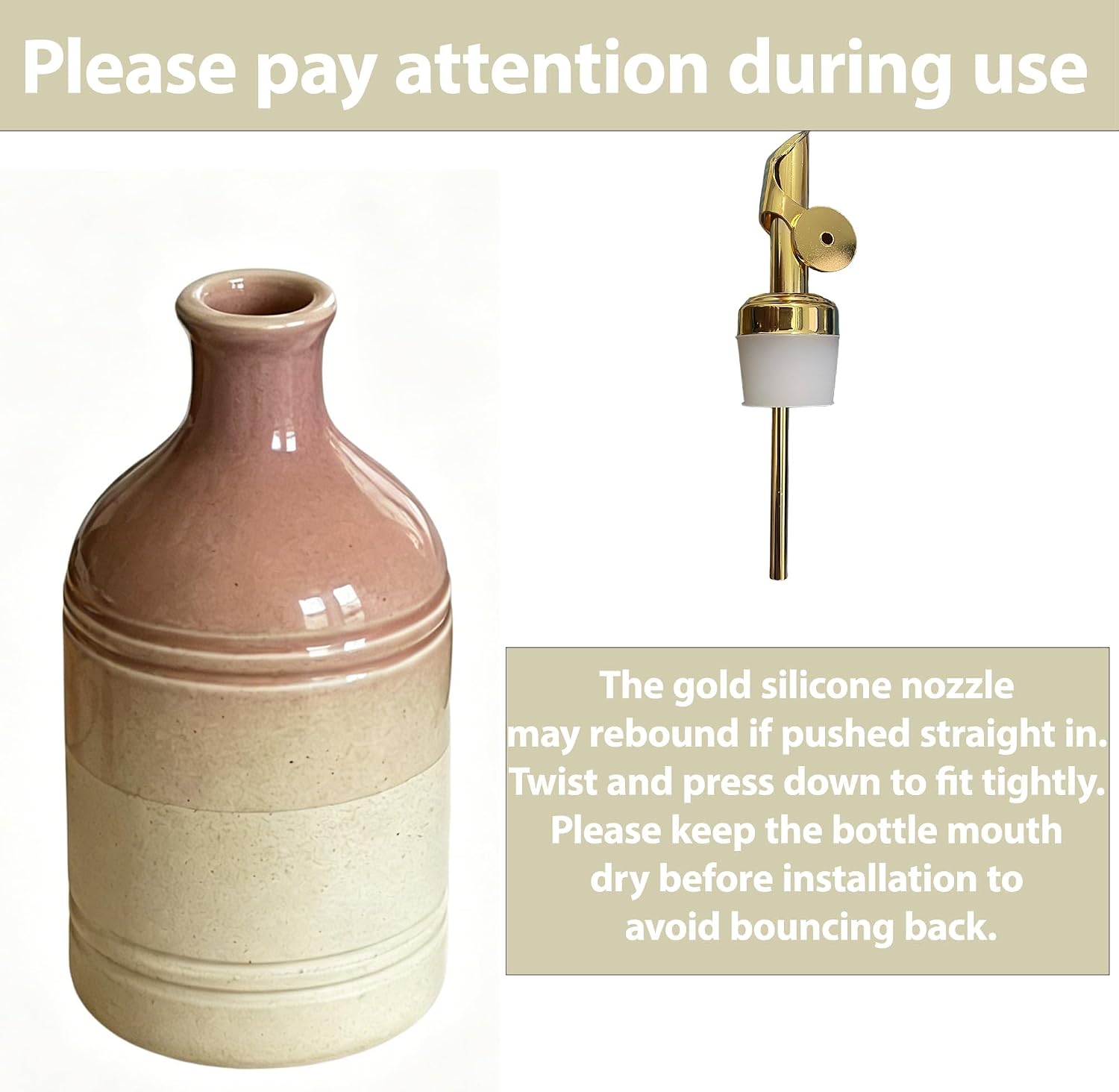 Olive Oil Dispenser Bottle with Gold Gravity Spout (Gradient Purple)