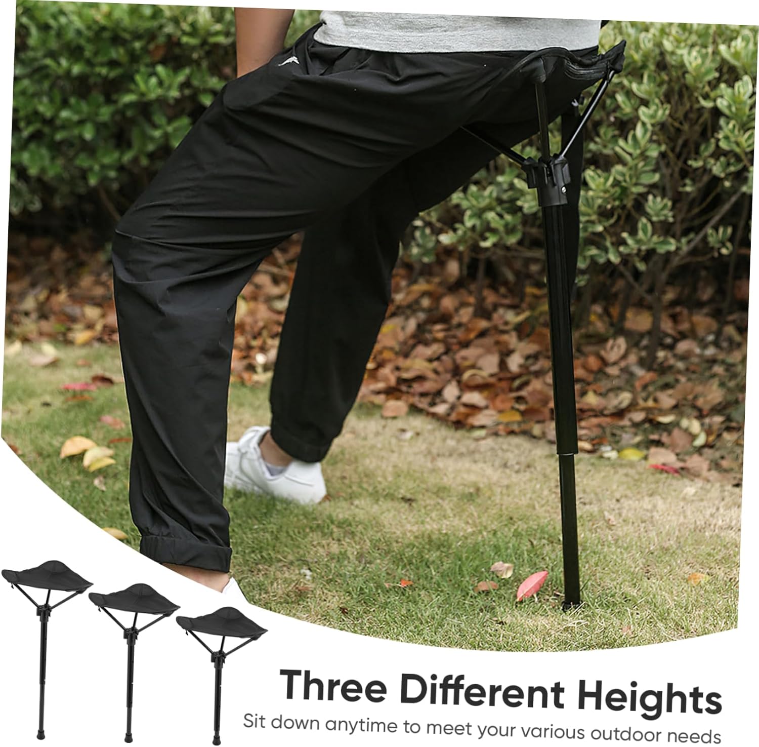 SUPVOX 1pc Folding Camping Stool Chair Portable Lightweight Sturdy Outdoor Seating for Hiking Travel Picnics Convenient Space-Saving Design for Heights