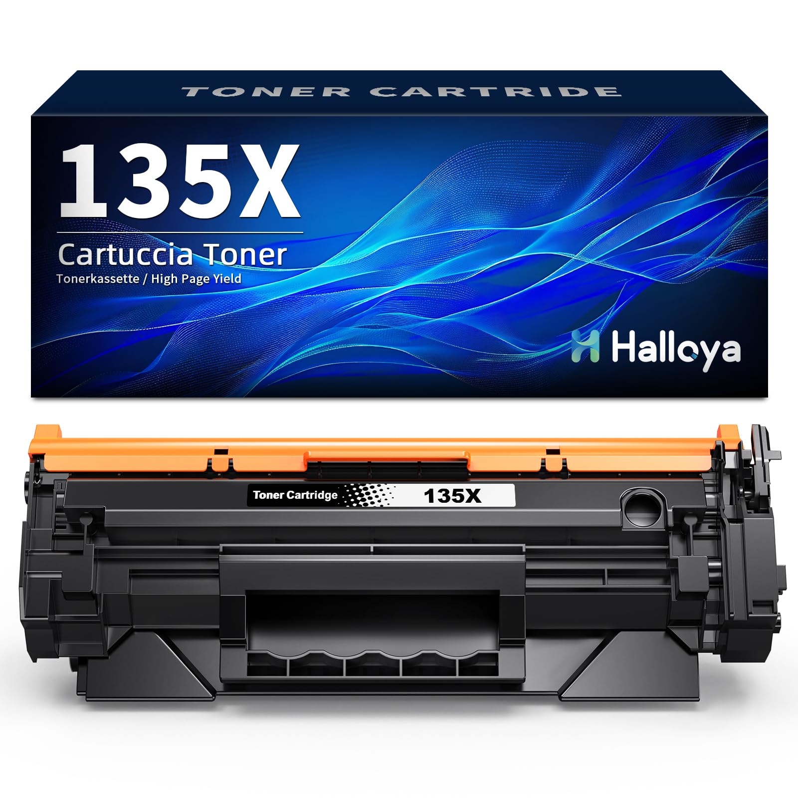 Halloya Tóner W1350X 135X Compatible con HP 135A 135X W1350X para HP LaserJet M209 M209dw MFP M234 M234dw M234sdw M234sdn (1 Negro)