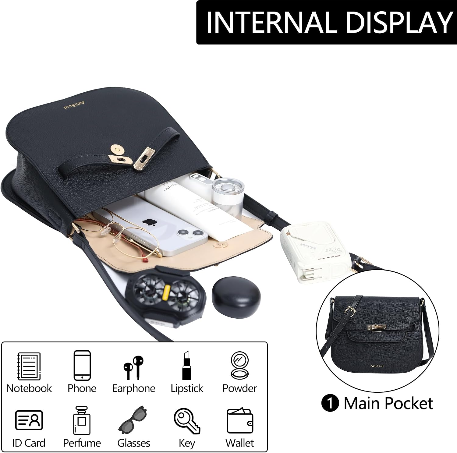 MKV Small Saddle Crossbody Bag for women,cross body purses for women，saddle bag purses for women