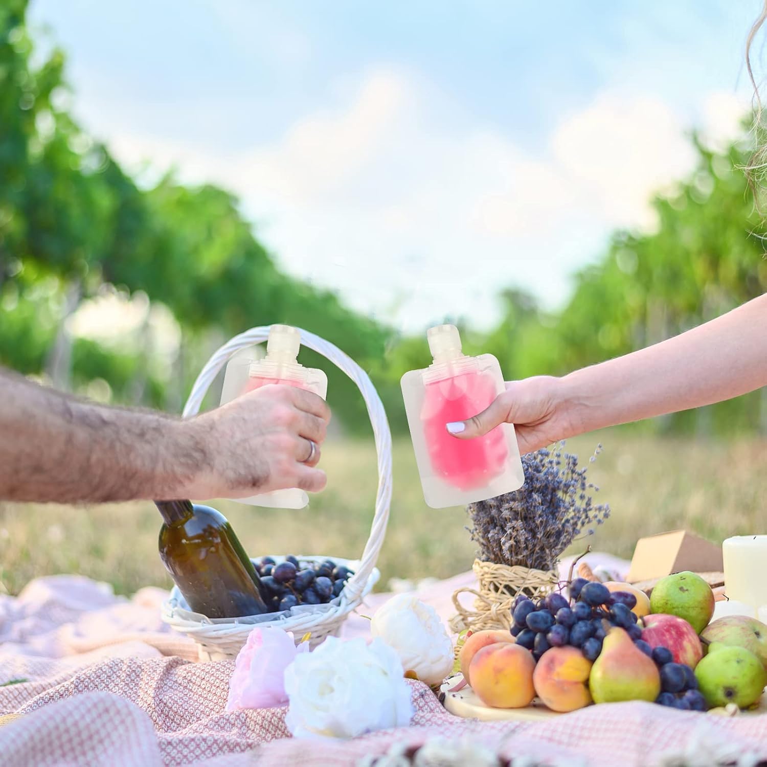 IETONE 10 Pieces 50 ml Transparent Clamshell Packaging Bag Plastic Stand Up Spout Pouch Portable Travel Fluid Makeup Packing Bag for Lotion/Shampoo/Face Cream/Hand Soap/Mask Mud : Beauty & Personal Care