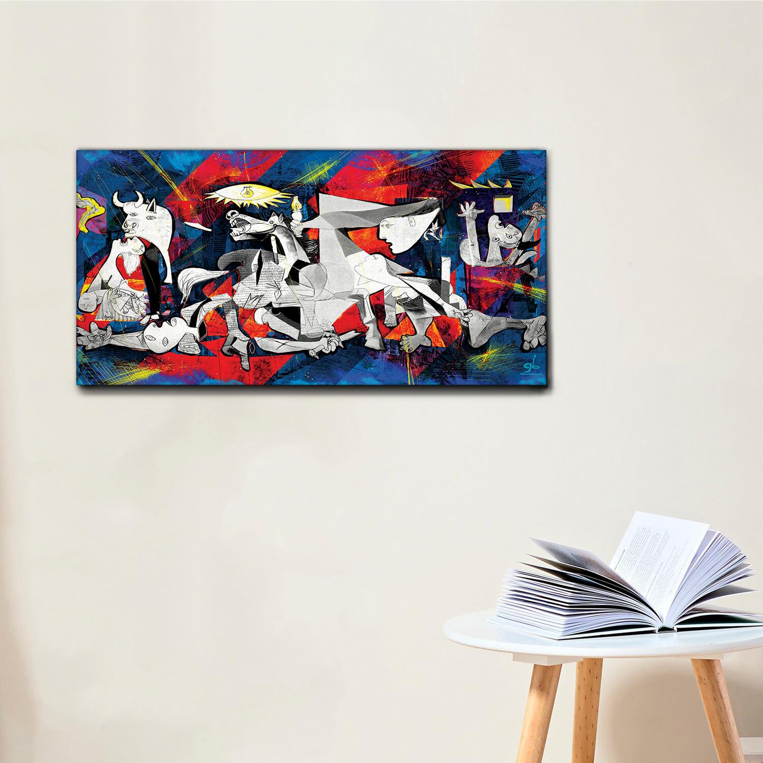 Giallobus - Schilderijen - Banksy - Art Banksy - Standaard canvas - 50L x 35l cm - 01 - Regen van kleuren - Klaar om op te hangen - Moderne schilderijen Giallobus - Schilderijen - Banksy - Art Banksy - Standaard canvas - 50L x 35l cm - 01 - Regen van kleuren - Klaar om op te hangen - Moderne schilderijen