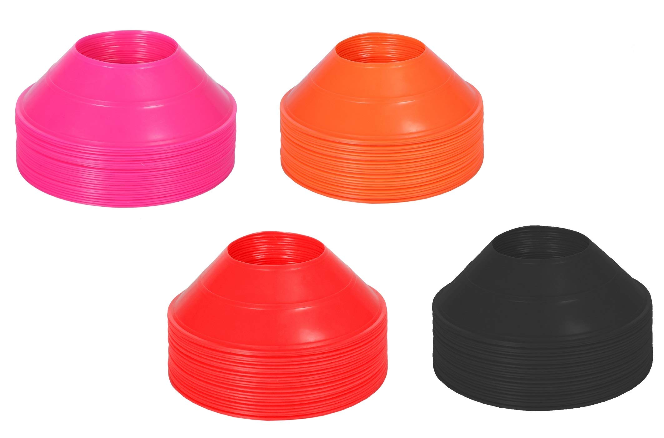 SAPPHIRE-Mini Soccer Cones Saucer Cones Disc Cones with Strap 40pcs (4 Colors) Set for Agility Training, Football, Soccer, Field Cone Markers (B08H86354L) Amazon Price History, Amazon Price Tracker