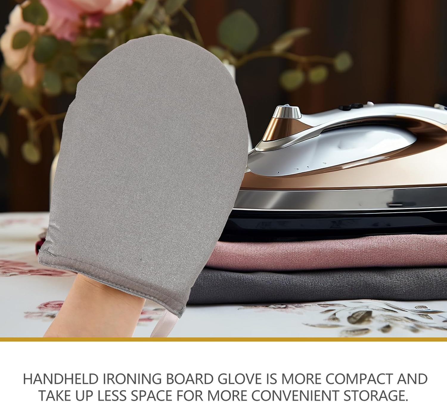 Garneck Heat Resistant Garment Steamer Gloves Anti-Scald Ironing Mitts for Safe Handheld Steaming Compact Portable Design for Travel Men Women