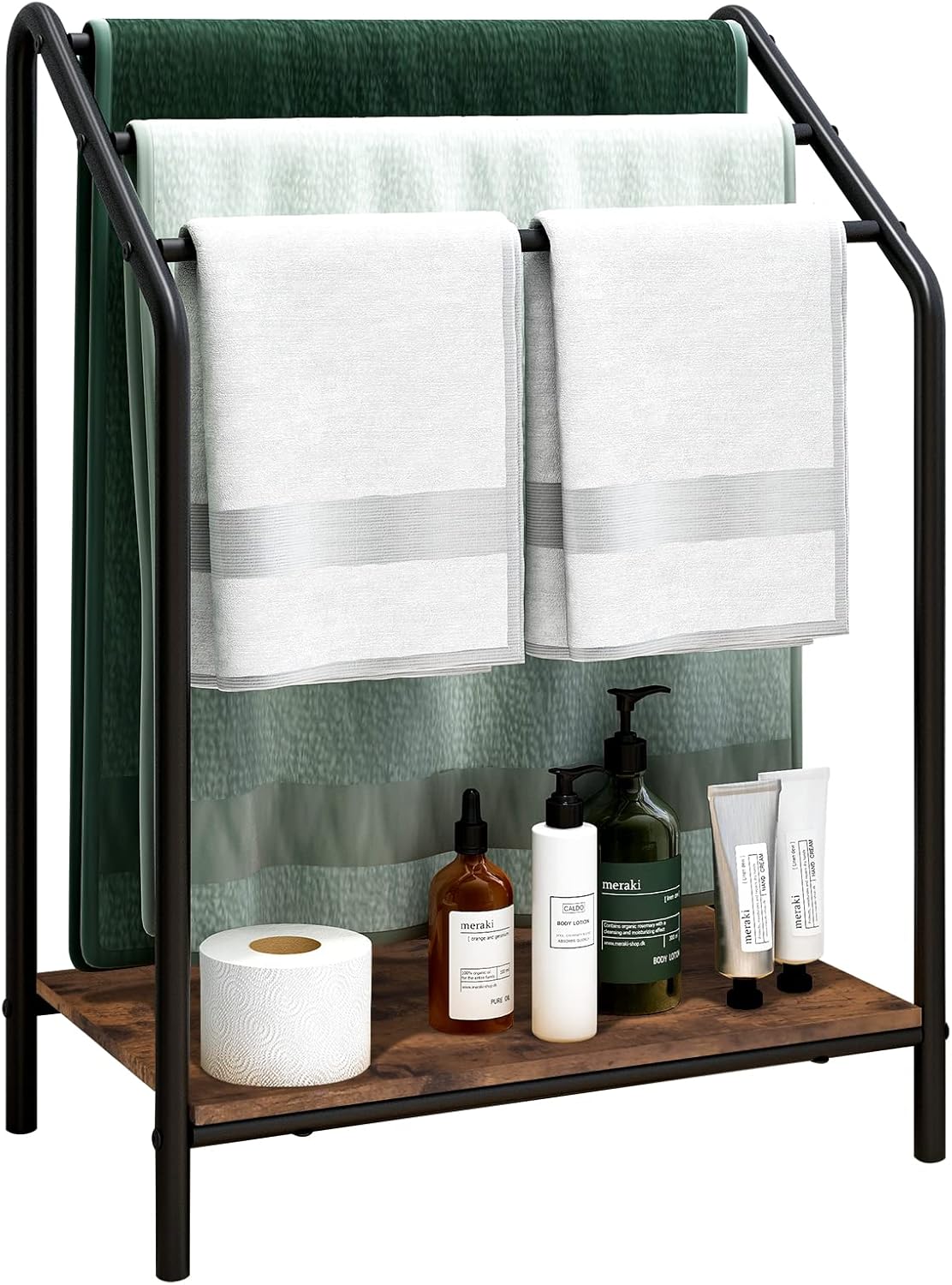VERFARM 3 Tier Freestanding Towel Rack Holder for Bathroom, Blanket