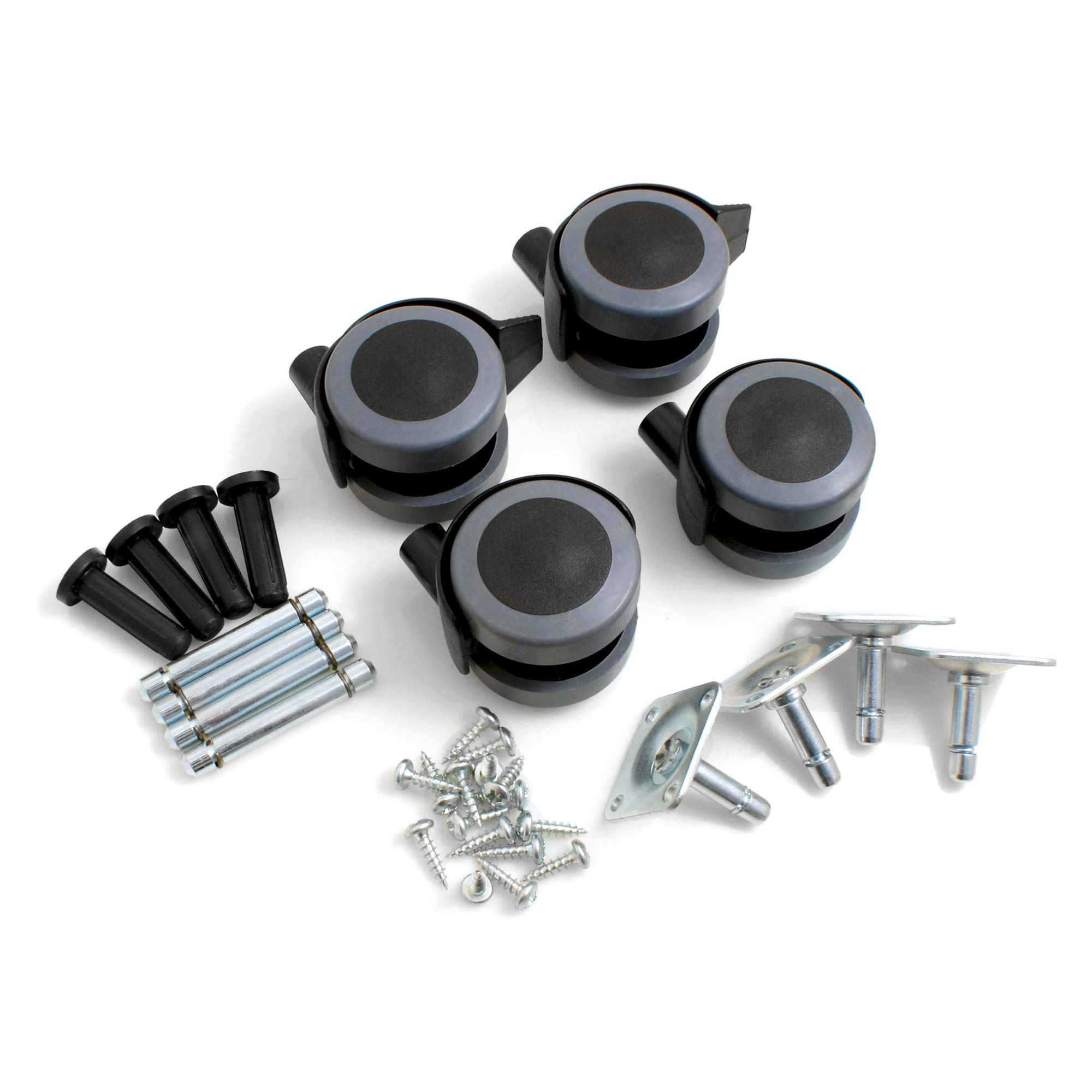 Roulettes Pour Meubles - Lot 5 Rechange Chaise Bureau (avec Freins) Roulettes Robustes