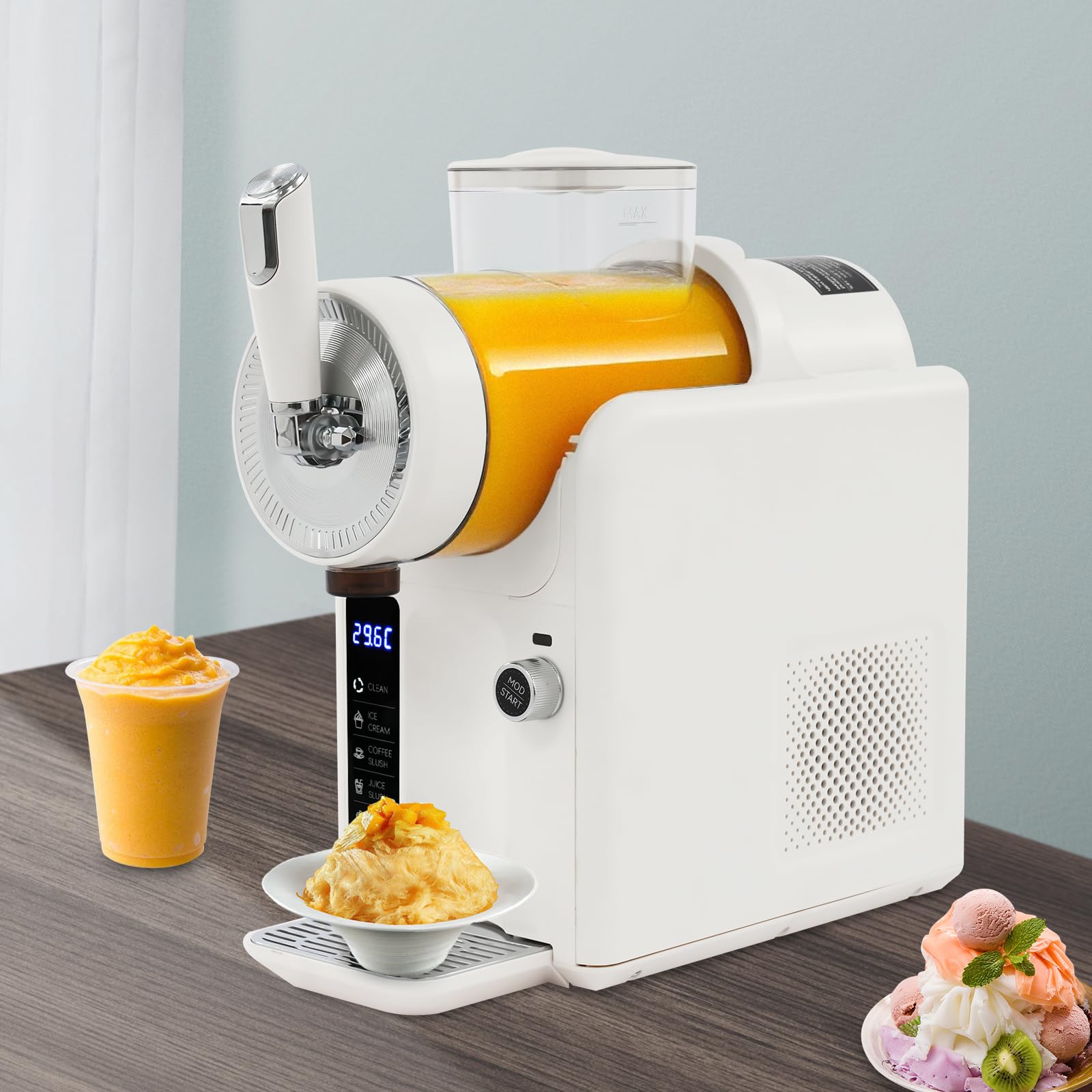 Macchina Slush completamente automatica 2L - Slushie Maker con più programmi per frullati, frappé, frappé, frappé e bevande congelate - autopulente, tritatutto per ghiaccio, per la casa cucina (color