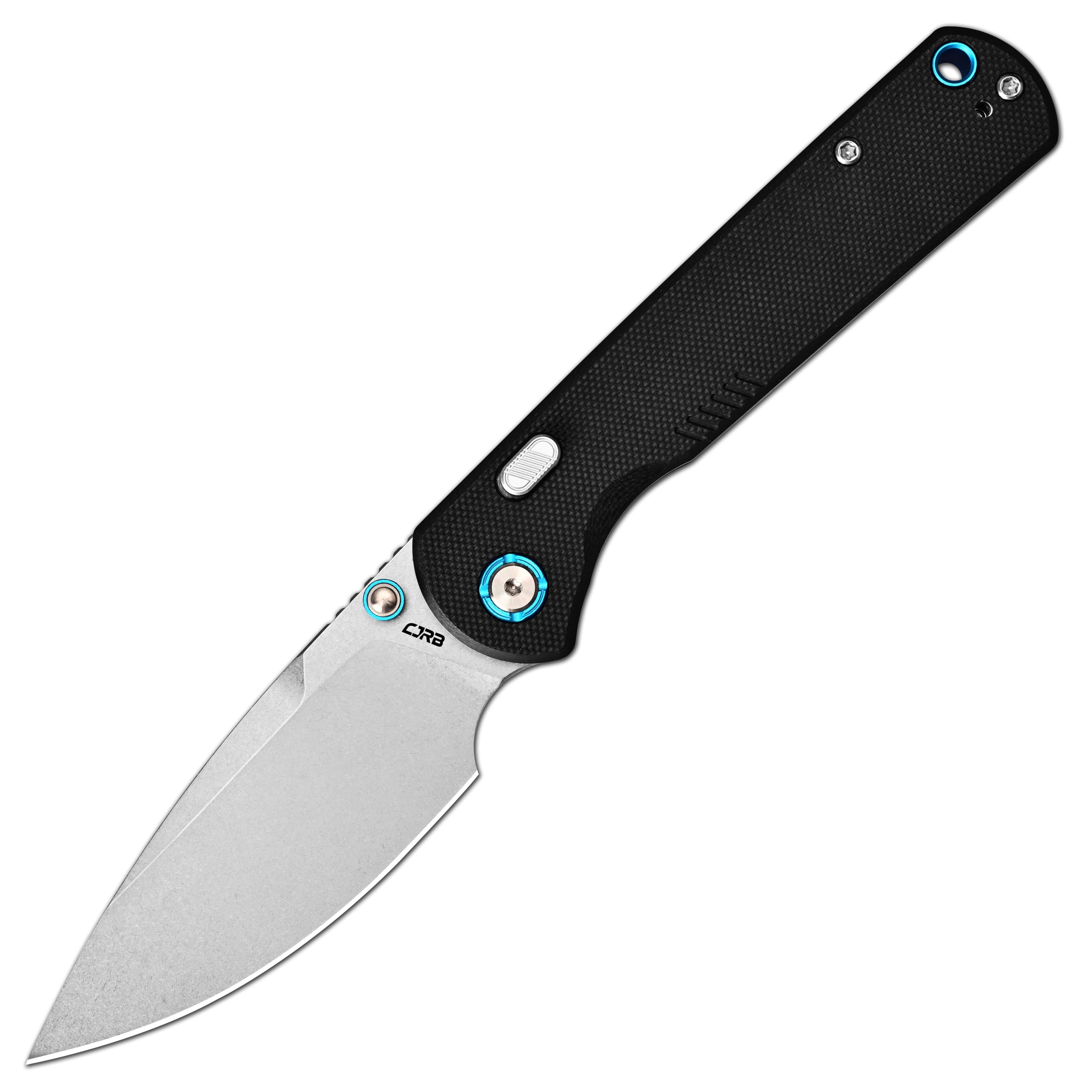 CJRB Latitude Folding Knife, 3.47'' AR-RPM9 Steel Blade, Top Liner Lock | Textured G10 Handle, Reversible Deep Carry Clip, Thumb Stud, EDC Knife...