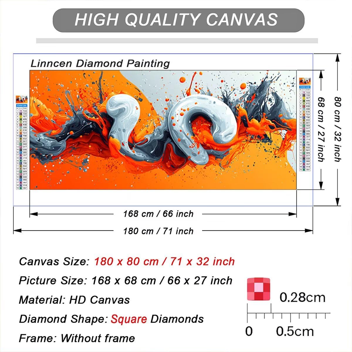Abstrakcyjne malowanie diamentowe, nowoczesne malowanie diamentowe duży rozmiar 220 x 100 cm, DIY kryształowy diament malarstwo diamentowe haft rzemiosło zestaw do dekoracji jesiennych R-78
