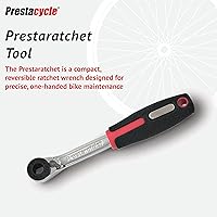 Vista 2 de Prestacycle Prestaratchet Bicycle Pro Tool - Trinquete compacto reversible con rueda de pulgar de disco rápido, compatible con brocas hexagonales