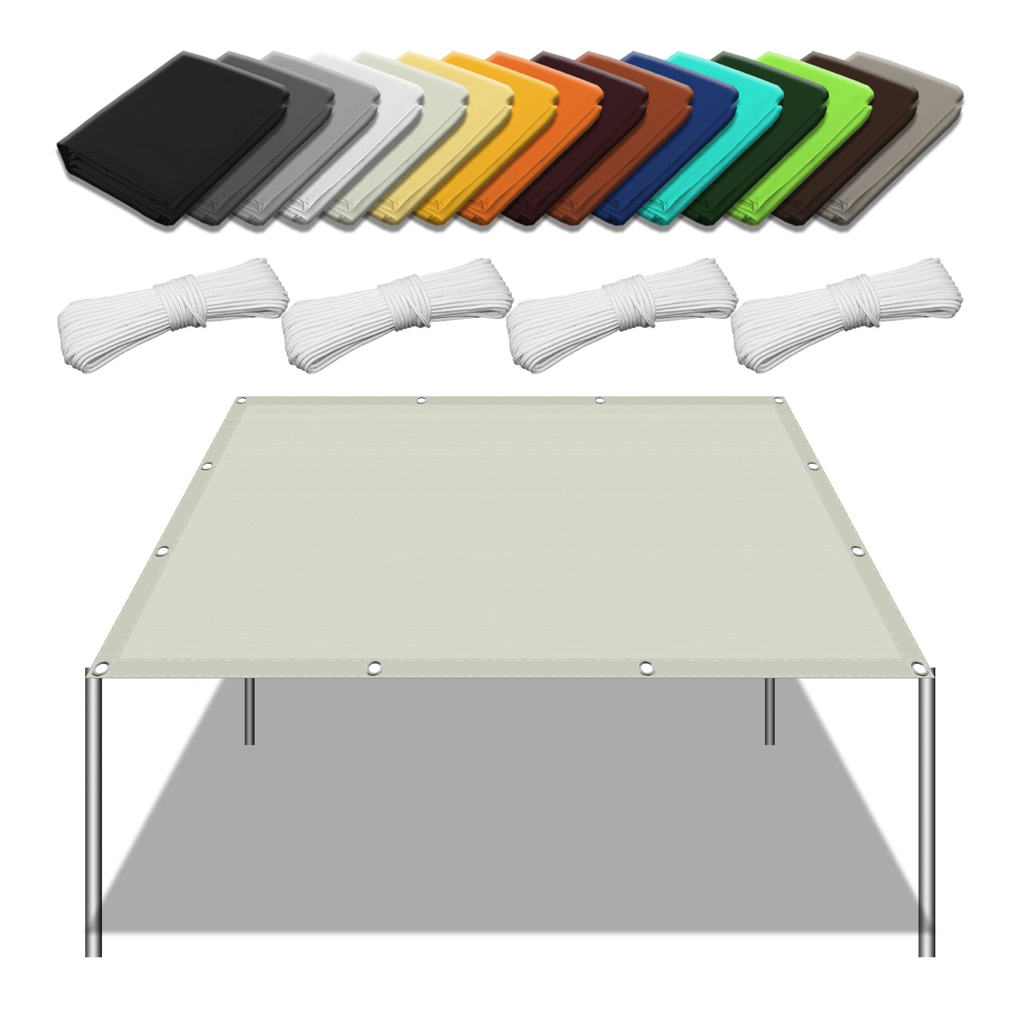 Voile d'ombrage rectangulaire imperméable 150x550 toile solaire UV pour extérieur