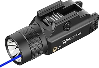 DARKFANG Tactical Flashlight and Blue Laser Light Combo 1500 Lumen for Shotgun/Pistol Light with Momentary/Strobe Function for 1913 Picatinny Rail