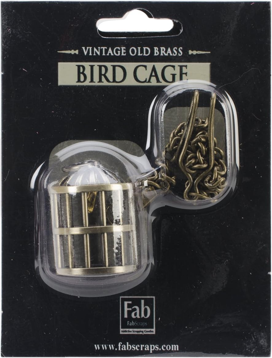 Birdcage with Chain Embellishment, Old Brass