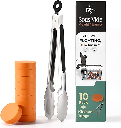 Imanes de peso Sous Vide de AKS Co  Paquete de 10 imanes recubiertos de silicona seguros para alimentos, diseñados para máquinas Sous Vide para
