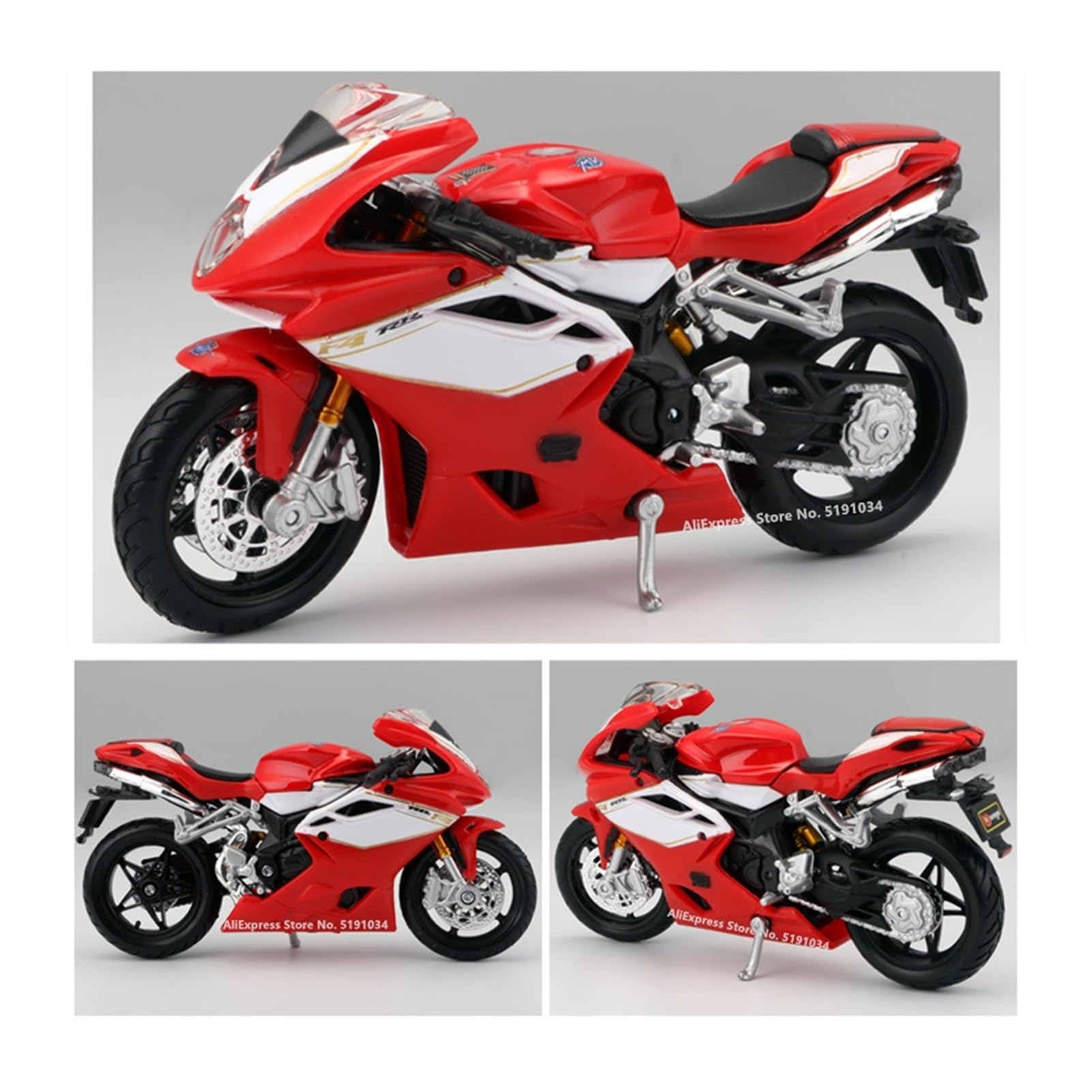 Amazon.co.jp: 1:18 リアルなオートバイモデル: 製品 MV アグスタ F4
