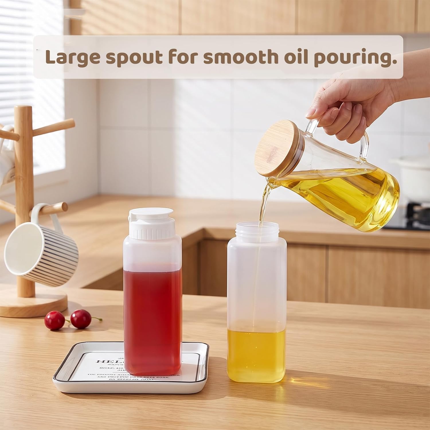 Skrfren 6 Pack Squeeze Bottles for Hot Sauces with Flip Top Silicone Valve