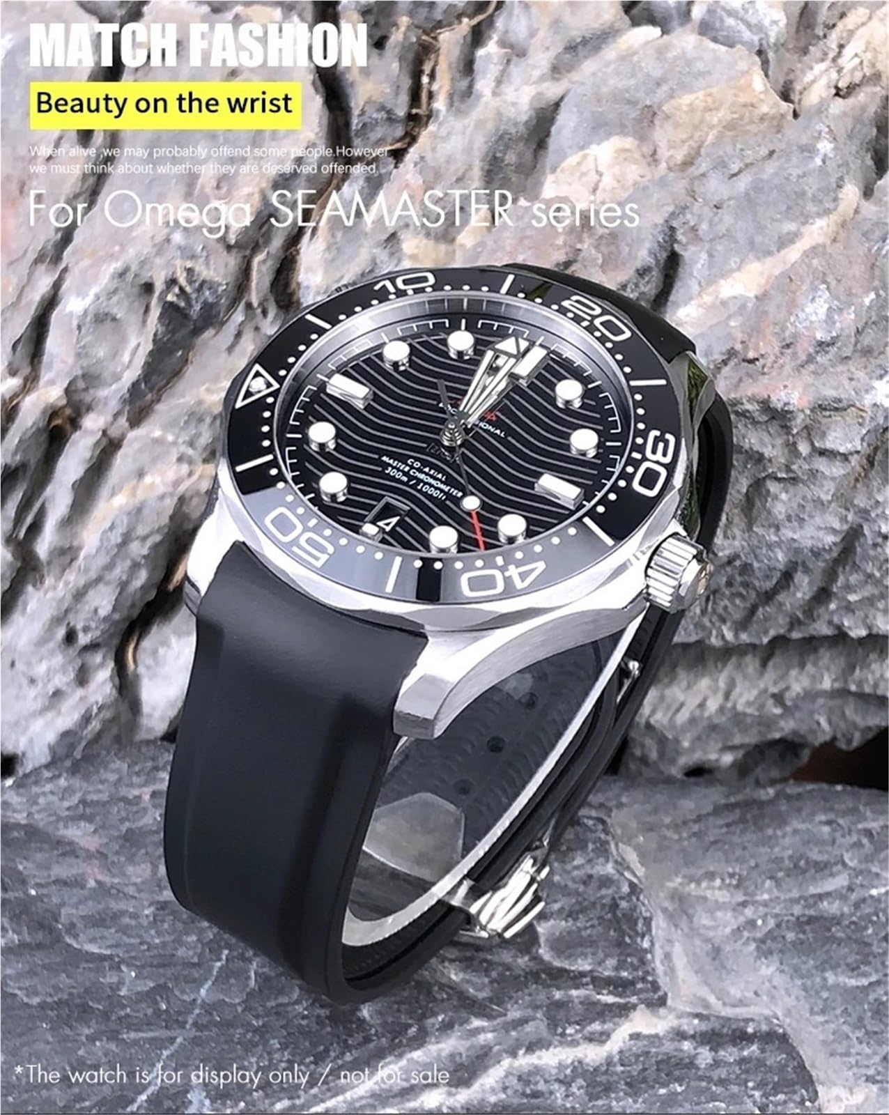 SERDAS Cinturini in gomma 19mm 20mm 21mm 22mm per cinturino orologio sportivo impermeabile Omega Seamaster Planet Ocean