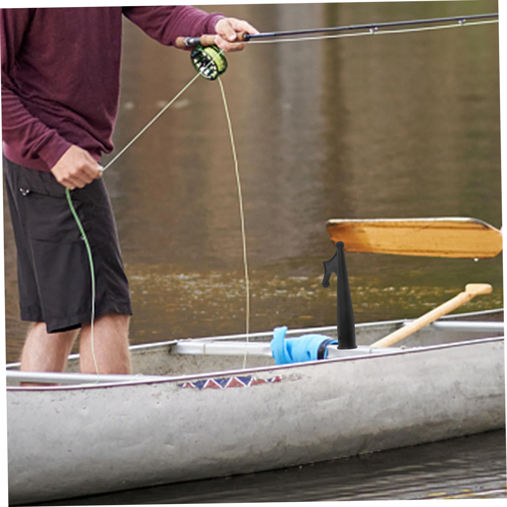 SUPVOX 2 Pz Gancio di Salvataggio per Barche Multifunzione Rampino Accessori per Barche da Pesca Gancio per Kayak Barca a Vela appendice Asta di prolunga Hardware Mezzo Marinaio Nylon
