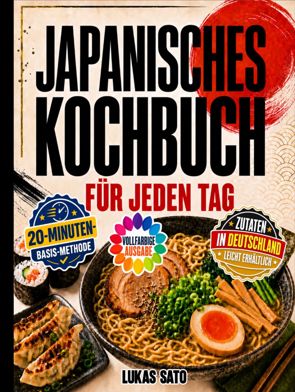 Japanisches Kochbuch für jeden Tag: Einfache Rezepte für Sushi, Ramen, Gyoza, Donburi, Bento und mehr - mit der 20-Minuten-Basis-Methode und Zutaten, die du in Deutschland leicht findest