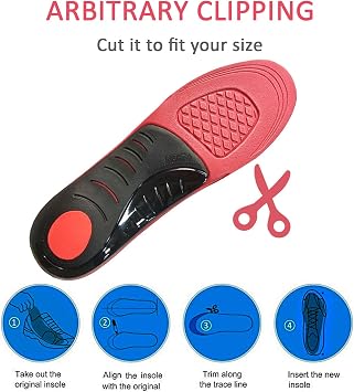 Orthotic Insoles for Skechers Replacement Arch Support Shock Absorbing, L