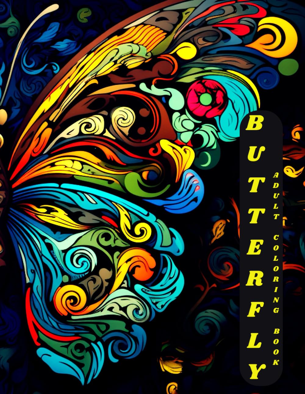 BUTTERFLY ADULT COLORING BOOK: adult coloring book
