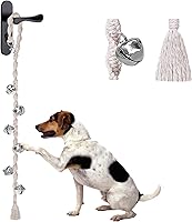 GINIDEAR Adjustable Dog Potty Training Bells - Handmade Twisted Rope Door Bells for Puppy Go Outside, Loud Clear Sound, 35" Long