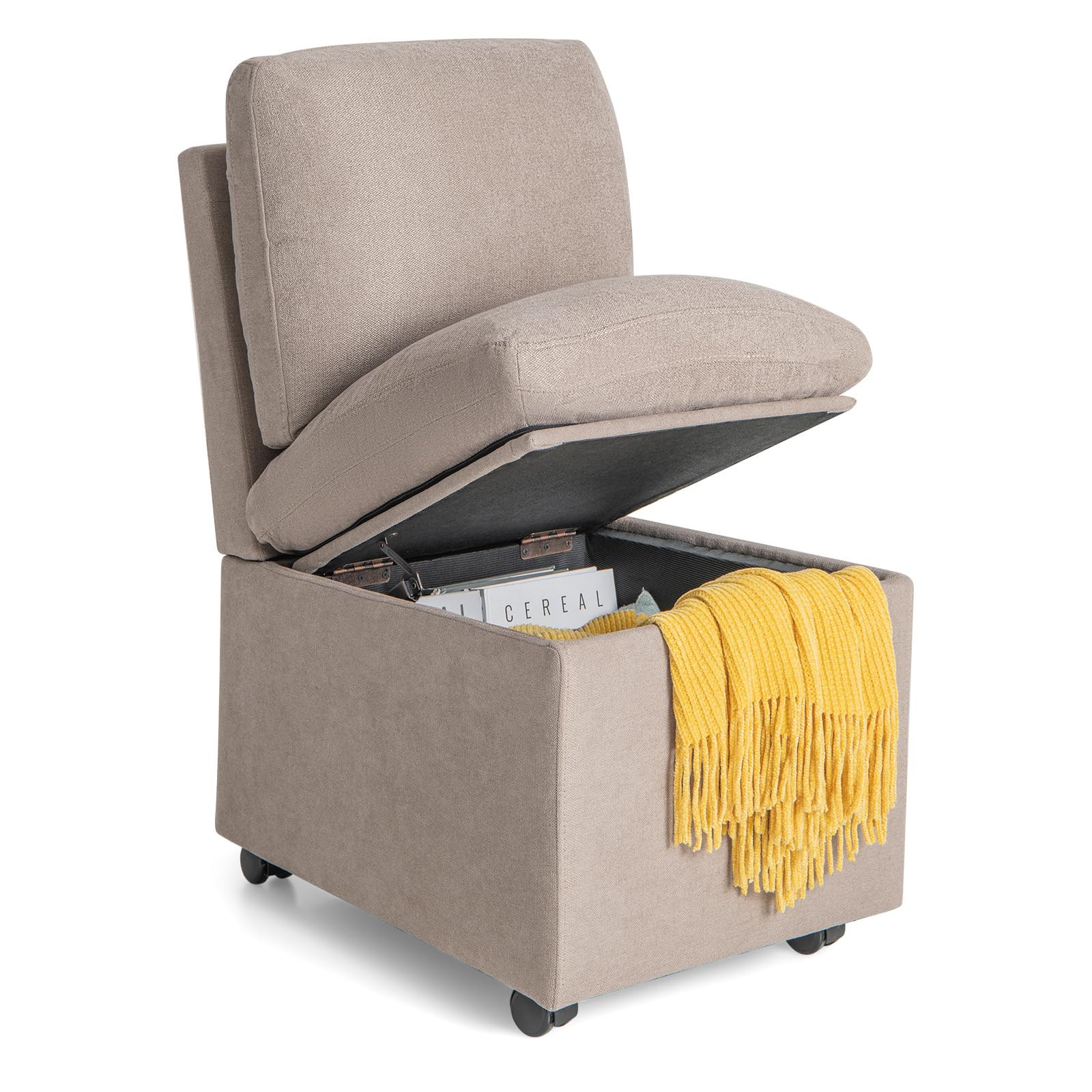 Sedia Sherpa moderna imbottita - Sedia da soggiorno, poltrona lounge dal design ergonomico