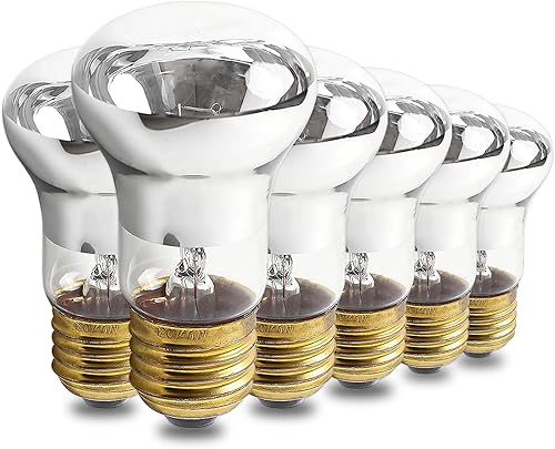 Miniatura 7 de Seentech R39 E17 - Bombilla incandescente de repuesto reflectora de 25 W, 120 V, luz blanca cálida ajustable, bombilla de repuesto para lámpara de