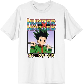 Hunter X Hunter Anime Character Graphic Mens White Graphic T-Shirt