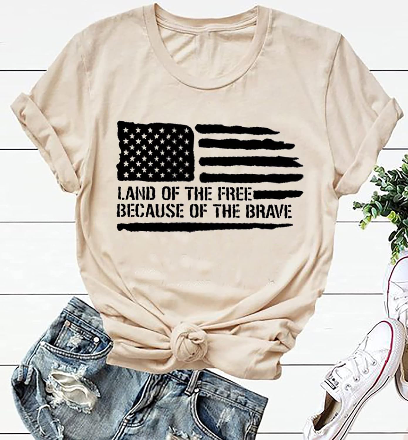 American Flag Shirt Women 4th of July Patriotic T Shirt Funny Stars Stripes Graphic Tee Independence Day T-Shirt Top - Image 5