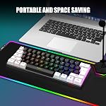 RedThunder 60% Gaming Keyboard and Mouse Combo, Ultra-Compact 61 Keys RGB Backlit Mini Keyboard, Lightweight 7200 DPI Honeycomb Optical Mouse, RGB Wired Gaming Set for PC PS5 Xbox Gamer(Blackwhite)